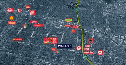 12800-12806 Victory Blvd, North Hollywood, CA - VUE AÉRIENNE  vue de carte - Image1