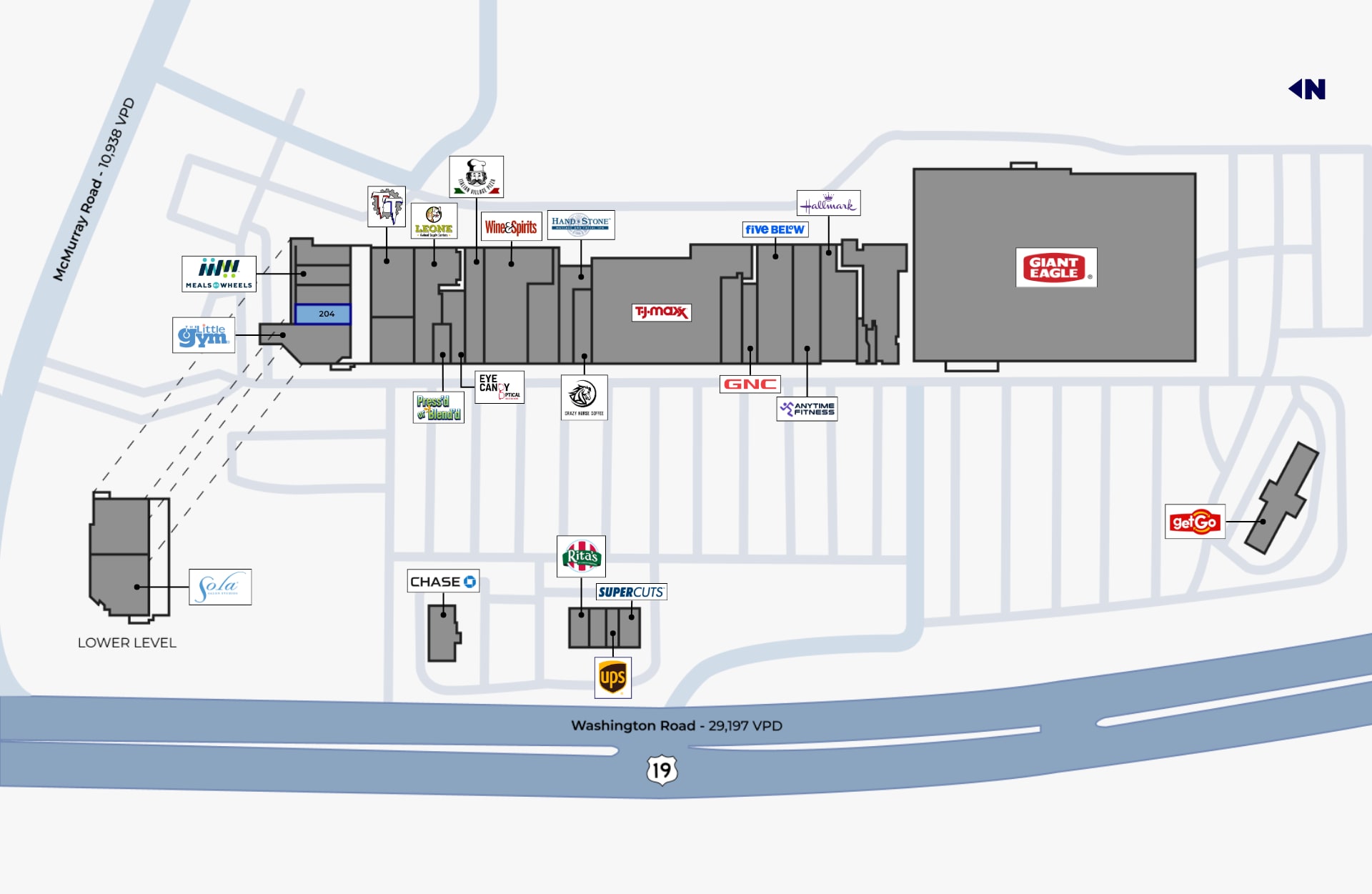 3909-4007 Washington Rd, McMurray, PA à louer Plan de site– Image 1 sur 1