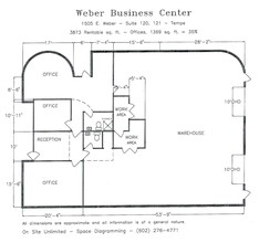 1505 E Weber Dr, Tempe, AZ à louer Plan d’étage– Image 1 sur 1