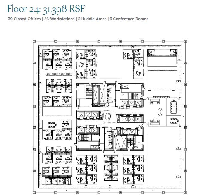 1001 Louisiana St, Houston, TX à louer Plan d’étage– Image 1 sur 1