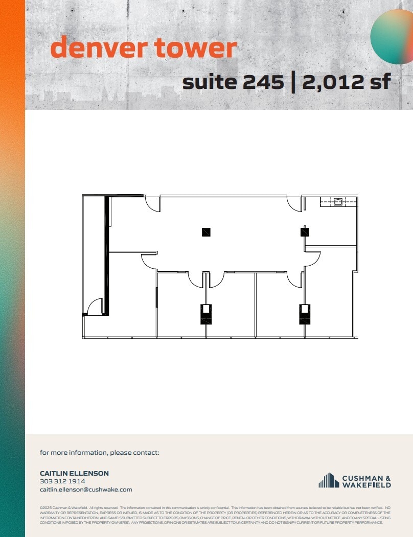 1905 Sherman St, Denver, CO à louer Plan d’étage– Image 1 sur 1