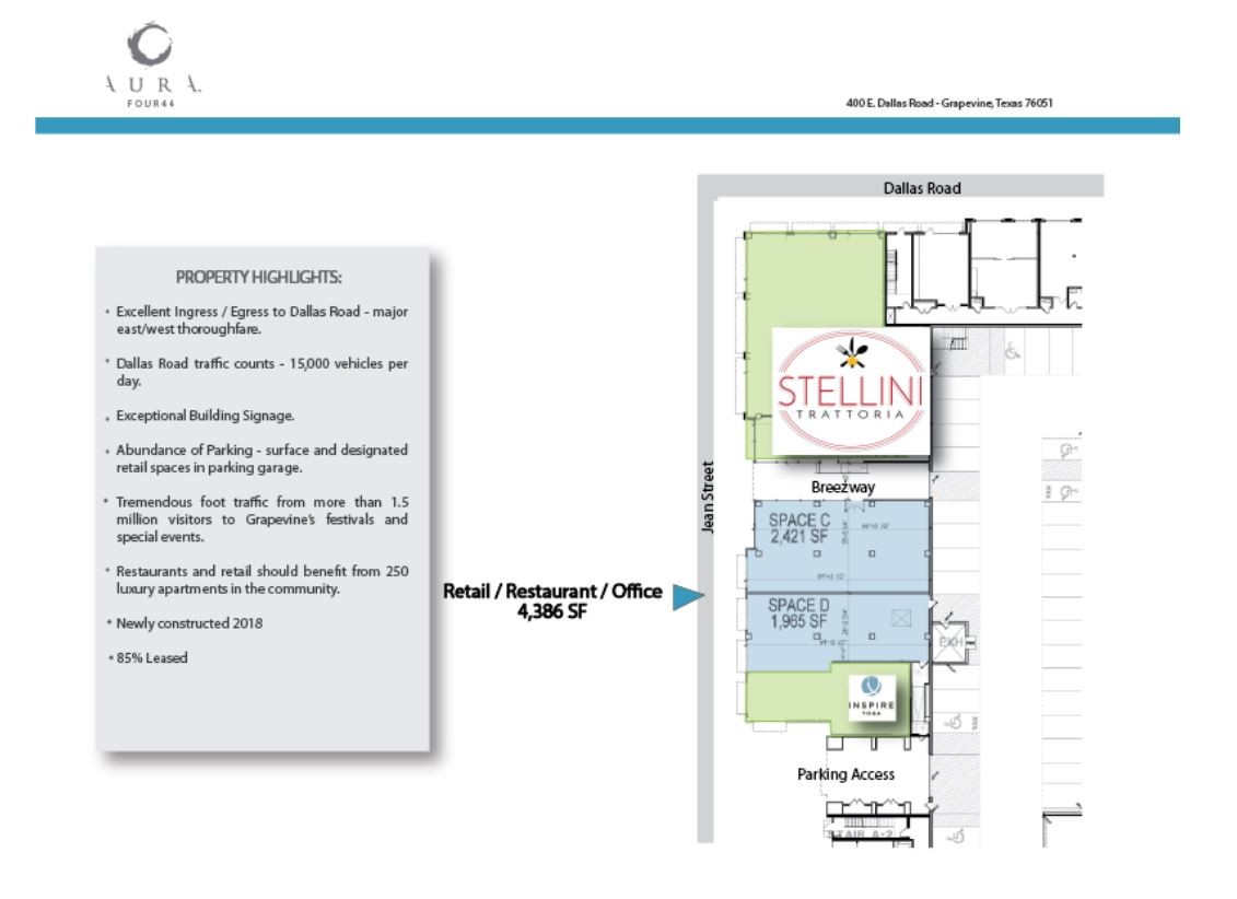 444 E Dallas Rd, Grapevine, TX à louer Plan d’étage– Image 1 sur 1