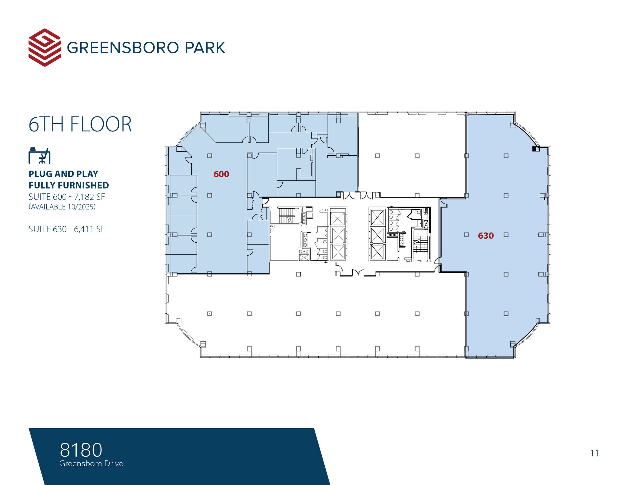 8180-8200 Greensboro Dr, McLean, VA à louer Plan d’étage– Image 1 sur 1