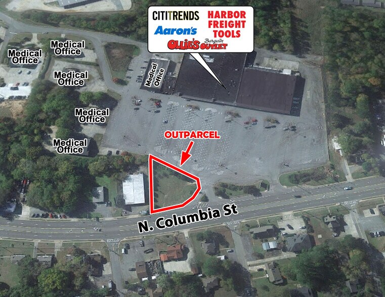 1320-1490 N Columbia St, Milledgeville, GA à louer - Aérien – Image 1 sur 4