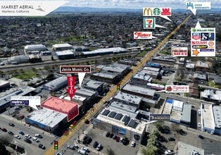 116-118 W Yosemite Ave, Manteca, CA - Vue aérienne vue de carte