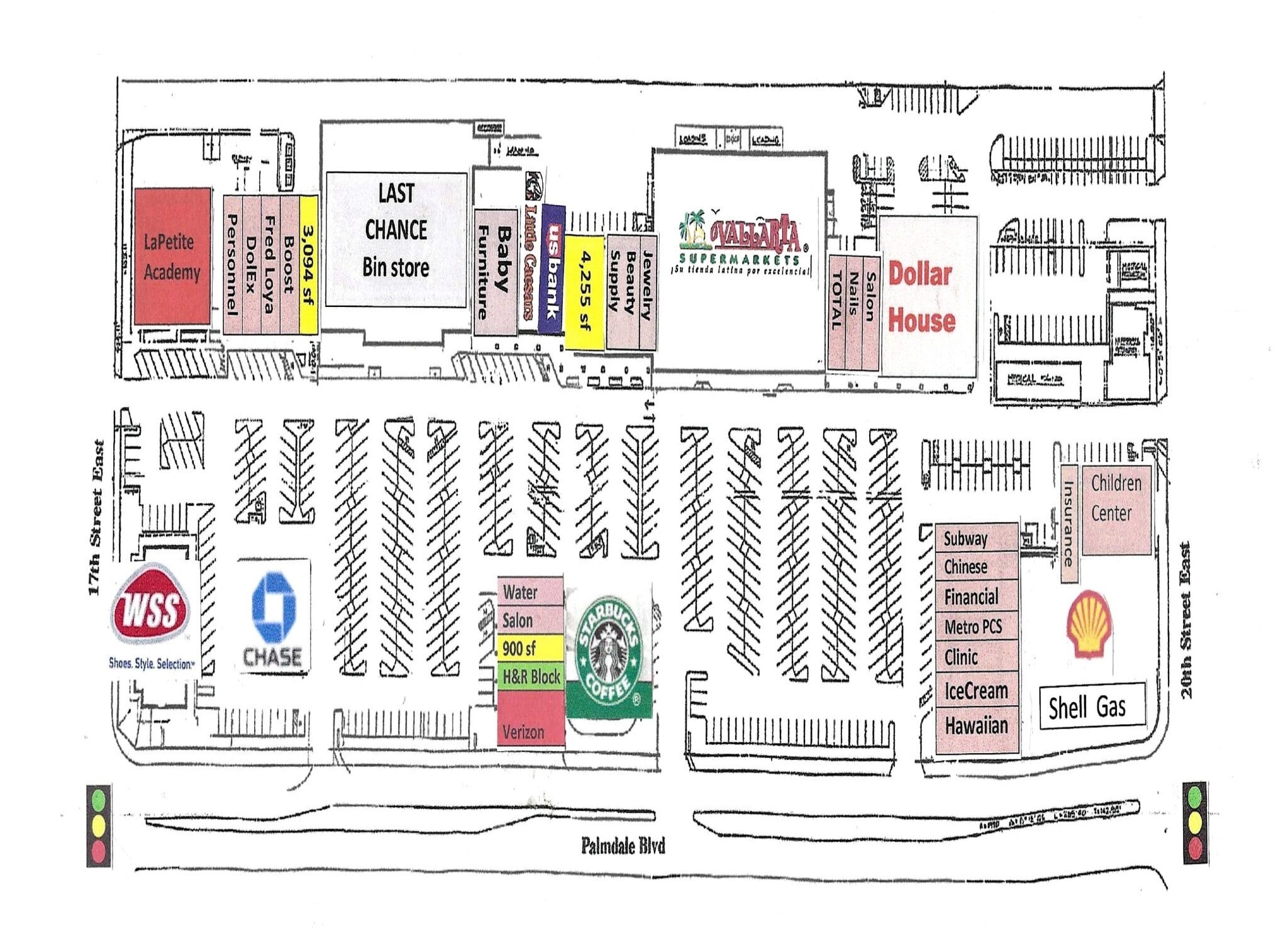 1703-1823 E Palmdale Blvd, Palmdale, CA à louer Plan d’étage– Image 1 sur 1