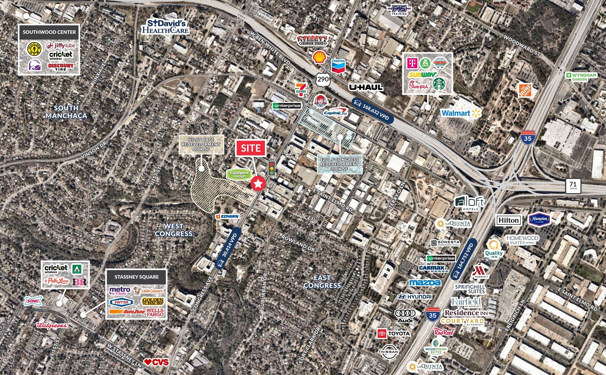 4500 S Congress Ave, Austin, TX à louer Aérien– Image 1 sur 3