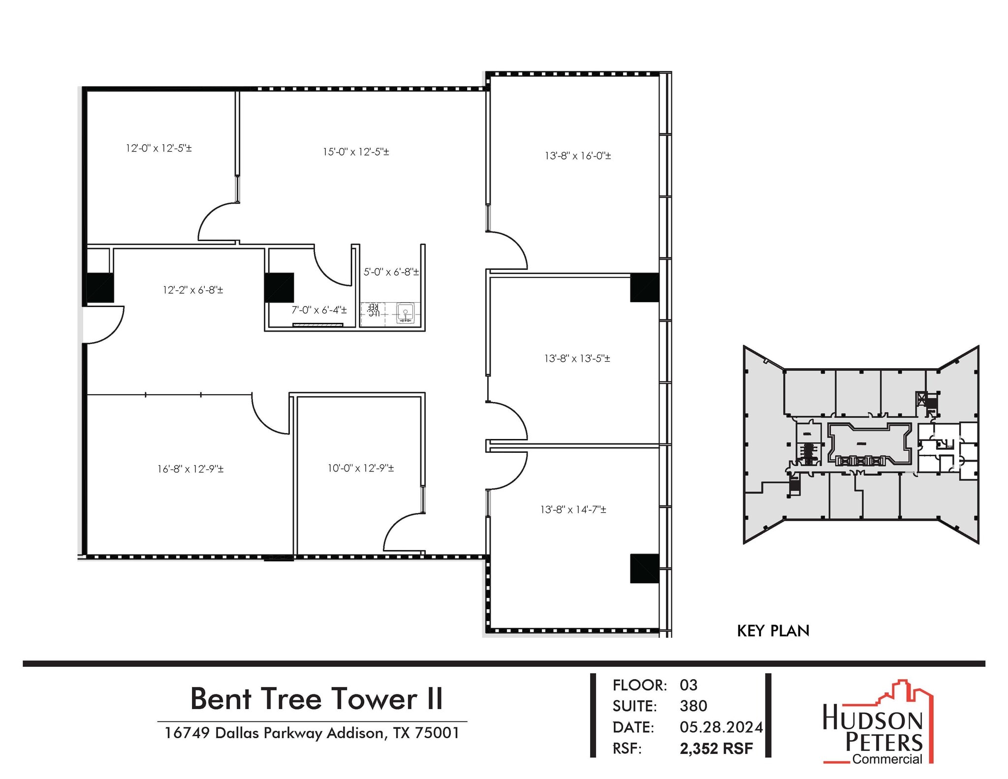 16479 Dallas Pky, Addison, TX à louer Plan d’étage– Image 1 sur 3