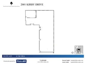 2001 Kirby Dr, Houston, TX à louer Plan de site– Image 1 sur 1