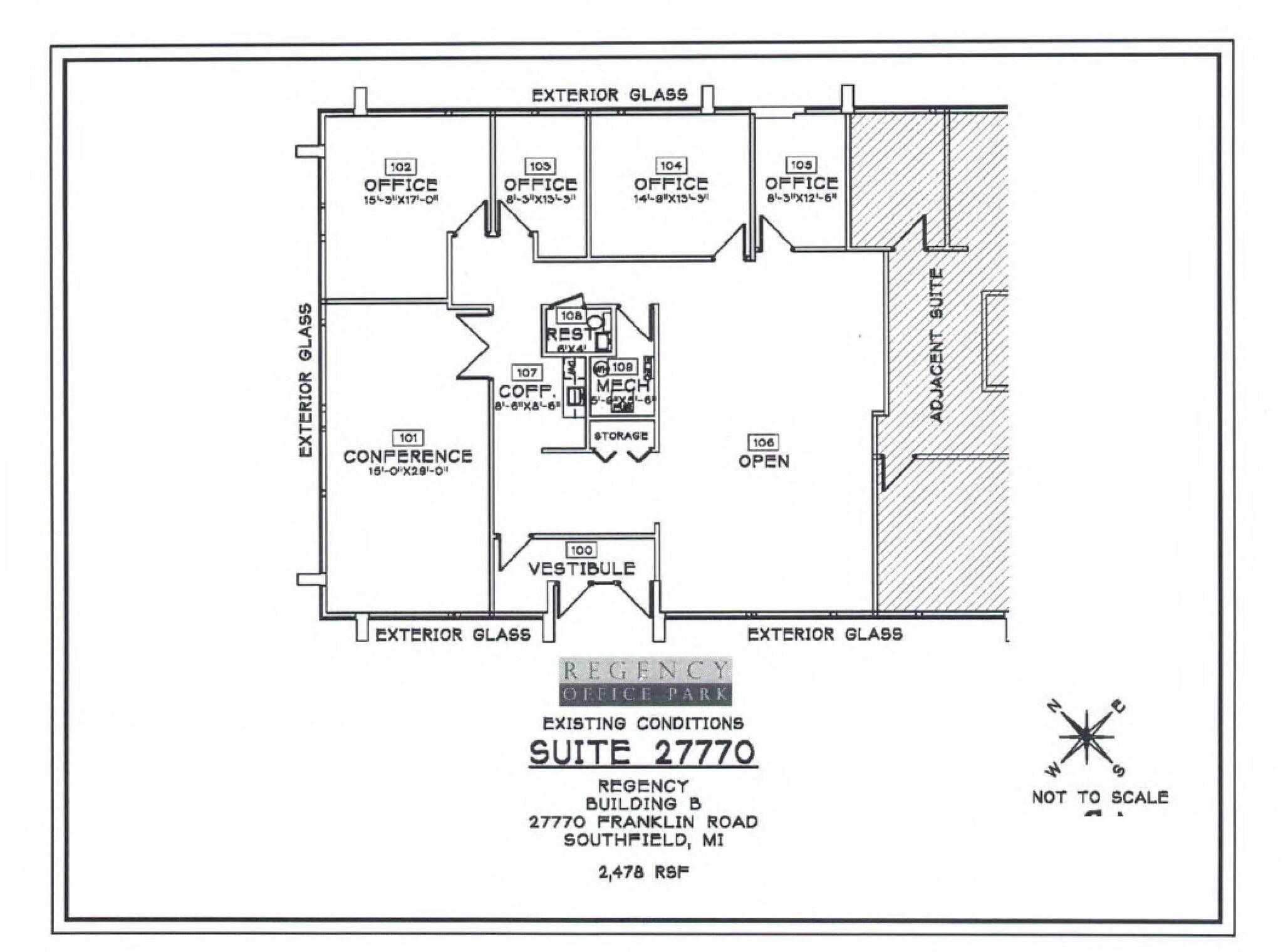 27650-27652 Franklin Rd, Southfield, MI à louer Plan d’étage– Image 1 sur 1