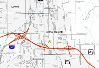 S Thompson Street, Springdale, AR - Vue aérienne  vue de carte