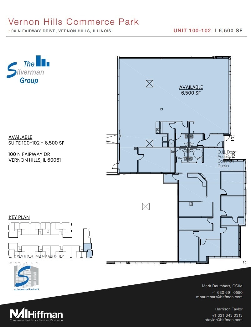 100 N Fairway Dr, Vernon Hills, IL à louer Plan d’étage– Image 1 sur 2