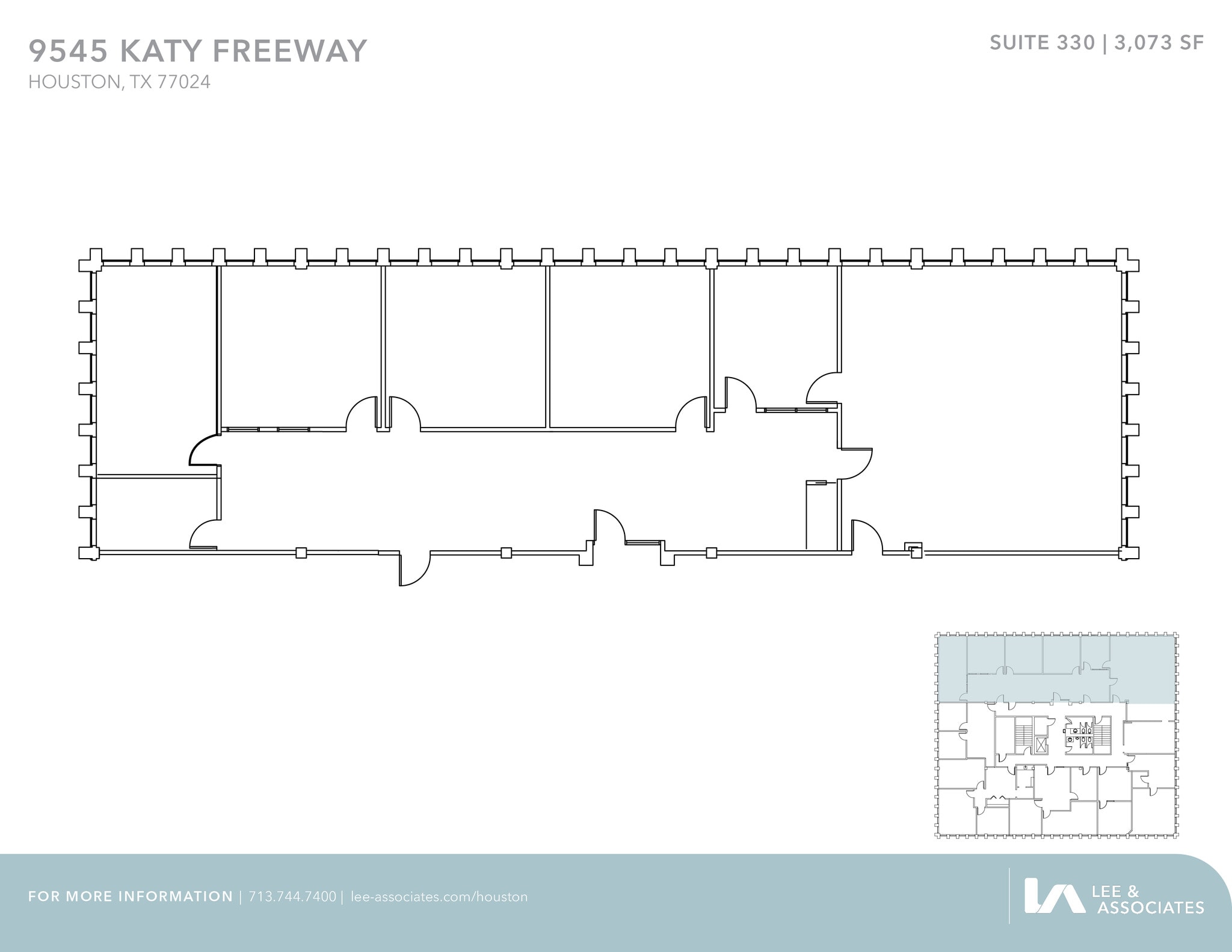 9545 Katy Fwy, Houston, TX à louer Plan d’étage– Image 1 sur 1
