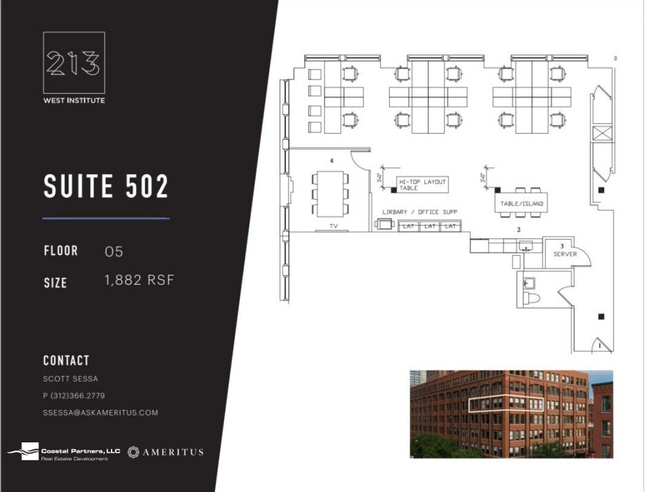 213 W Institute Pl, Chicago, IL à louer Plan d’étage– Image 1 sur 1