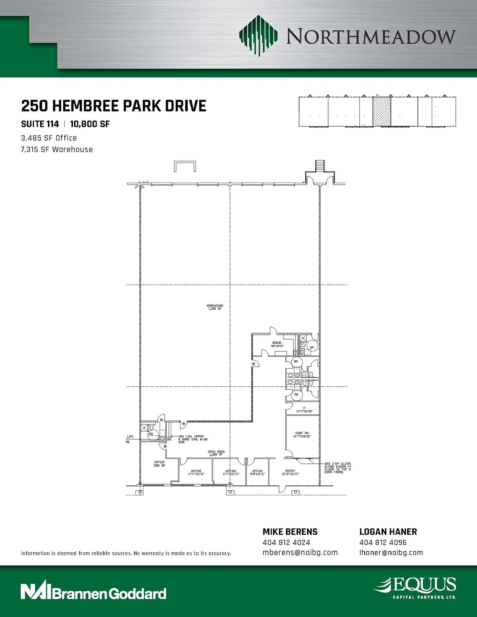 1100 Northmeadow Pky, Roswell, GA à louer Plan d’étage– Image 1 sur 1