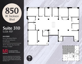 850 W Jackson Blvd, Chicago, IL à louer Plan d’étage– Image 1 sur 11