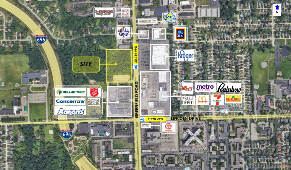 26101 Greenfield Rd, Southfield, MI à louer - Photo de l’immeuble – Image 1 sur 3