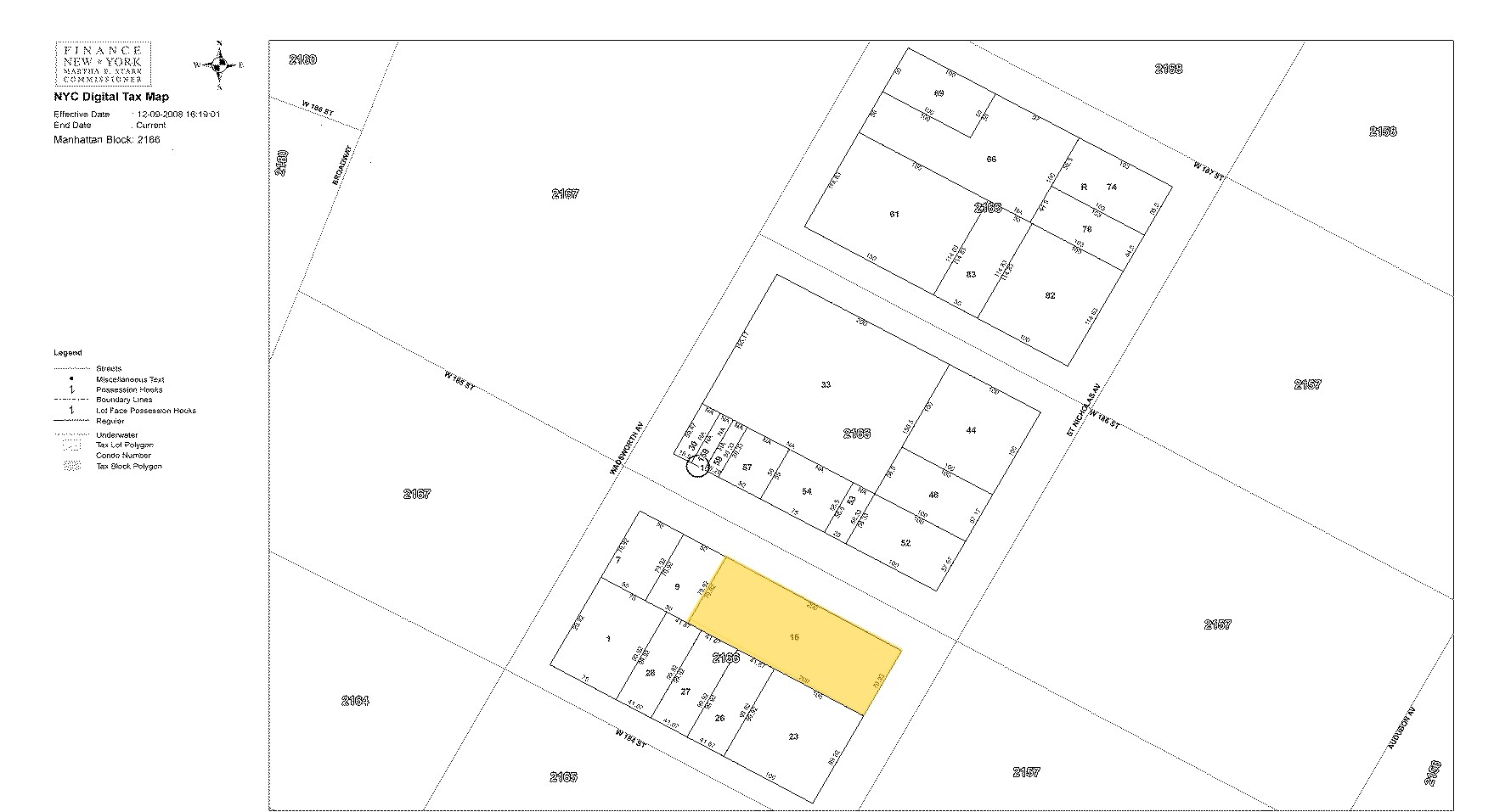 1493-1495 St Nicholas Ave, New York, NY à louer Plan cadastral– Image 1 sur 7