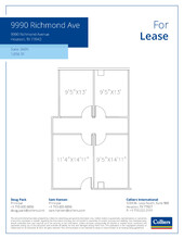 9990 Richmond Ave, Houston, TX à louer Plan d’étage– Image 1 sur 1