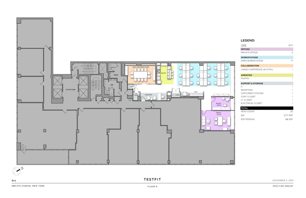 589 Fifth Ave, New York, NY à louer Plan d’étage– Image 1 sur 6