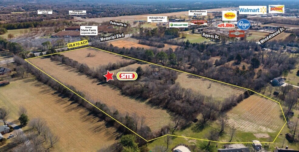2633 Memorial Blvd, Murfreesboro, TN à vendre - Photo de l’immeuble – Image 1 sur 2