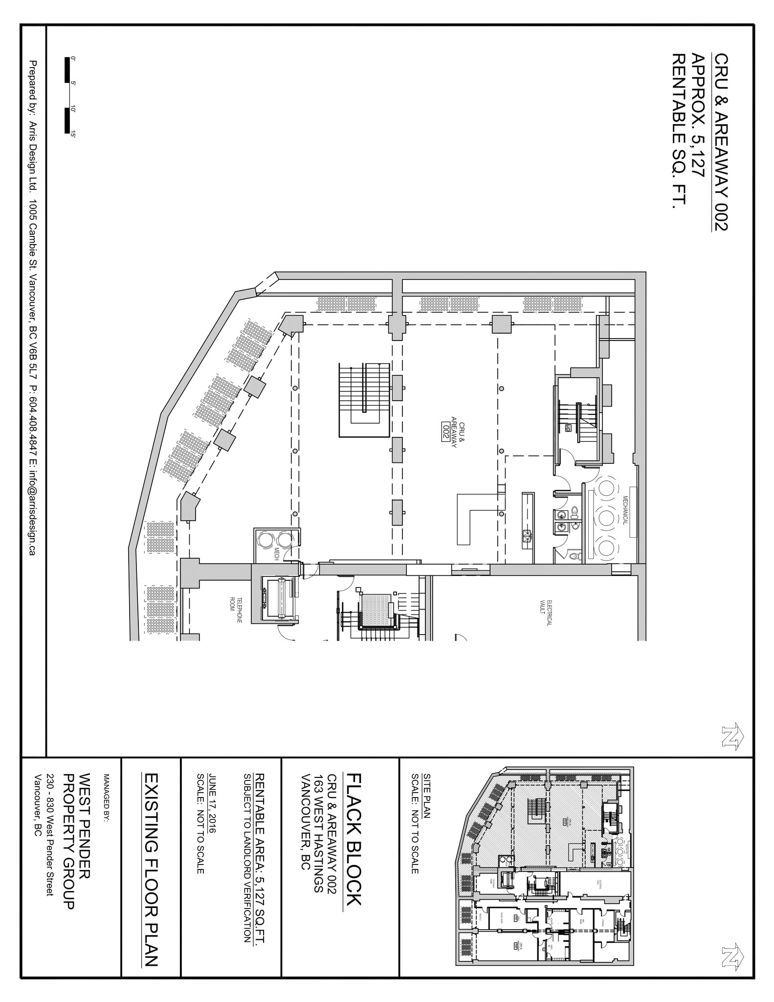 163 W Hastings St, Vancouver, BC à louer Plan de site– Image 1 sur 3