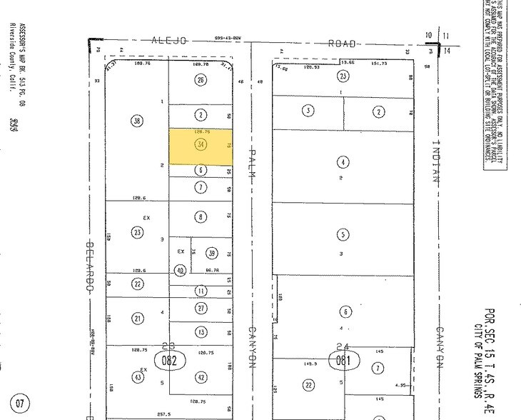 463-477 N Palm Canyon Dr, Palm Springs, CA à louer - Plan cadastral – Image 3 sur 3