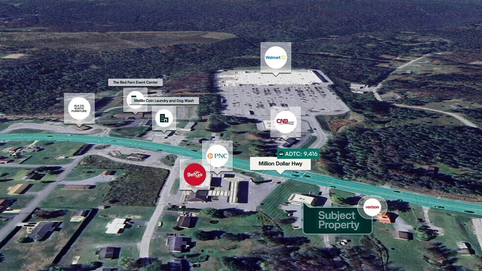 1107 Million Dollar Hwy, Saint Marys, PA à vendre - Aérien – Image 2 sur 3