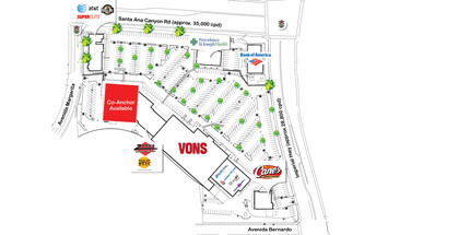 5550-5640 E Santa Ana Canyon Rd, Anaheim Hills, CA à louer Plan de site– Image 2 sur 2