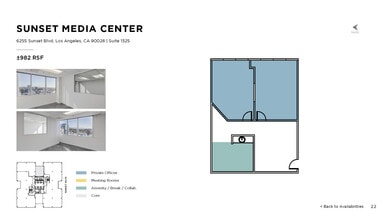 6255 W Sunset Blvd, Los Angeles, CA à louer Plan d’étage– Image 1 sur 1