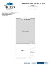 2930-2941 Grace Ln, Costa Mesa, CA à louer Plan d’étage– Image 1 sur 1