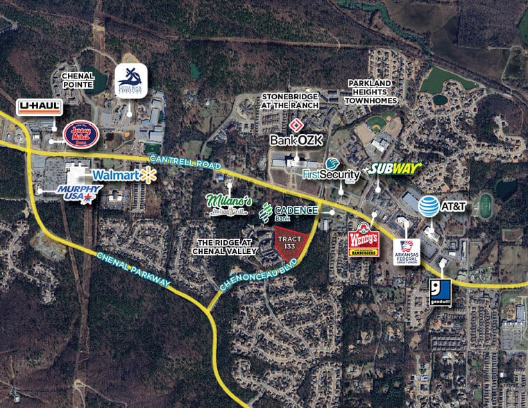 Cantrell Road & Chenonceau Blvd, Little Rock, AR à vendre - Aérien – Image 3 sur 3