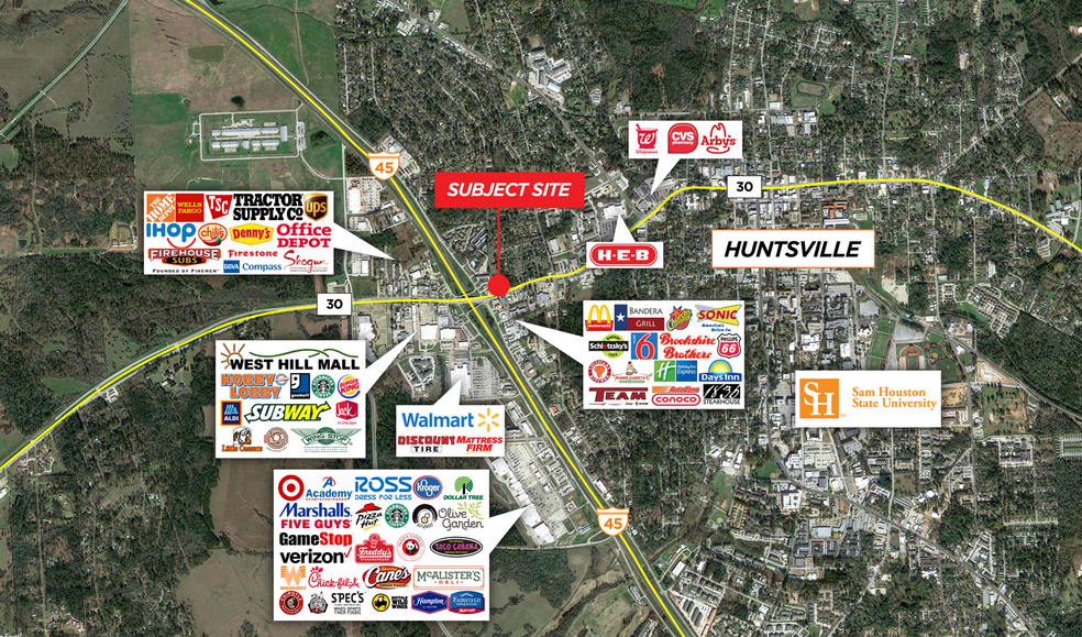 Hwy 30 & Interstate 45, Huntsville, TX à louer - Photo de l’immeuble – Image 3 sur 3