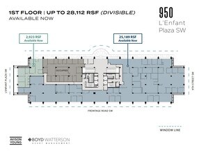 950 L'Enfant Plz SW, Washington, DC à louer Plan d’étage– Image 1 sur 1