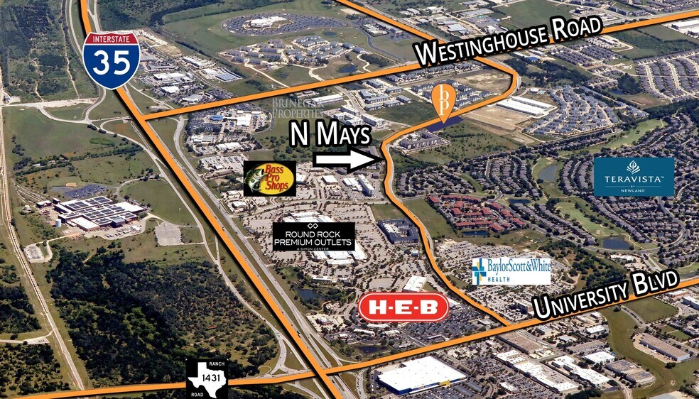 N Mays, Georgetown, TX à vendre - Aérien – Image 2 sur 2