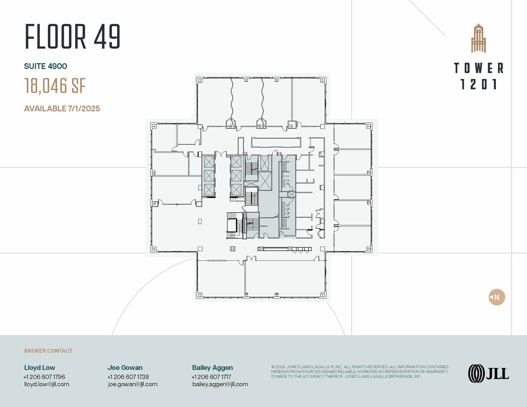 1201 3rd Ave, Seattle, WA à louer Plan d’étage– Image 1 sur 1