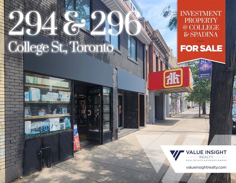 294-296 College St, Toronto, ON à vendre - Photo de l’immeuble – Image 1 sur 3