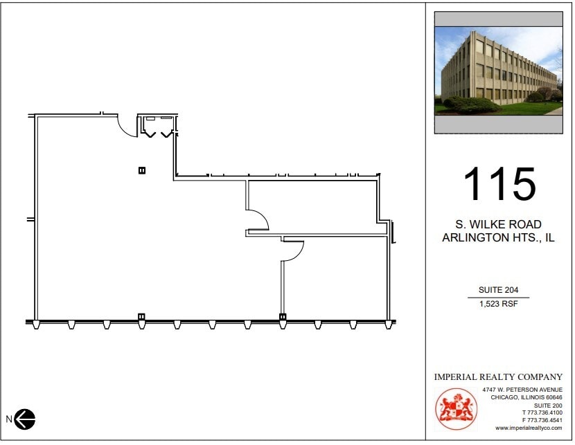 115 S Wilke Rd, Arlington Heights, IL à louer Plan d’étage– Image 1 sur 5