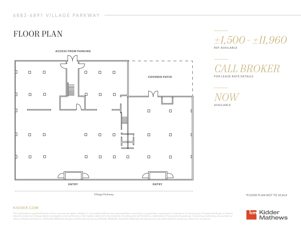 6891-6893 Village Pky, Dublin, CA à louer Plan d’étage– Image 1 sur 3