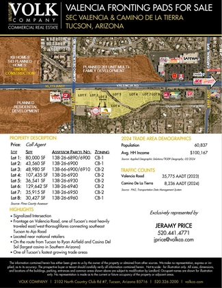 Plus de détails pour 3061 W Valencia, Tucson, AZ - Terrain à vendre