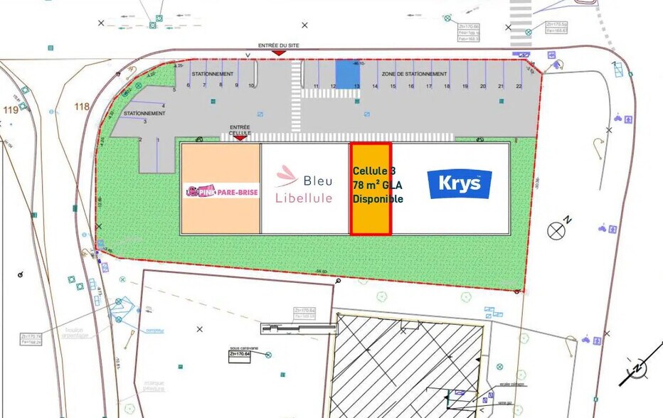 Local commercial dans JOUY-AUX-ARCHES à louer - Plan d’étage – Image 3 sur 3
