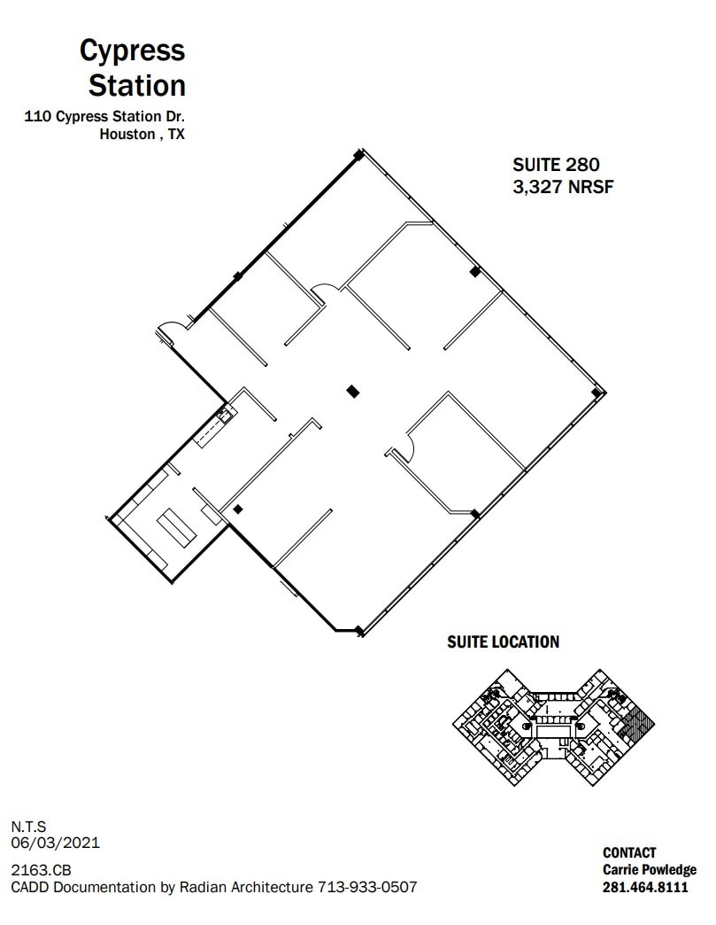 110-140 Cypress Station Dr, Houston, TX à louer Plan d’étage– Image 1 sur 1