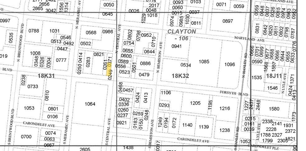 1 N Central Ave, Clayton, MO à vendre - Plan cadastral – Image 3 sur 3