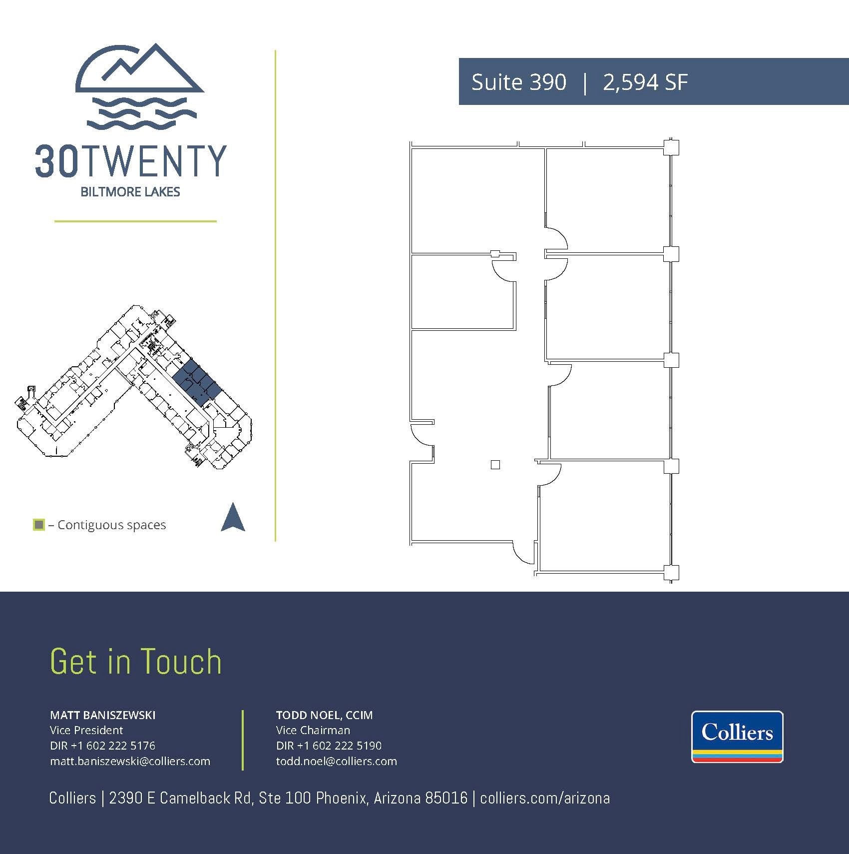 3020 E Camelback Rd, Phoenix, AZ à louer Plan d’étage– Image 1 sur 2
