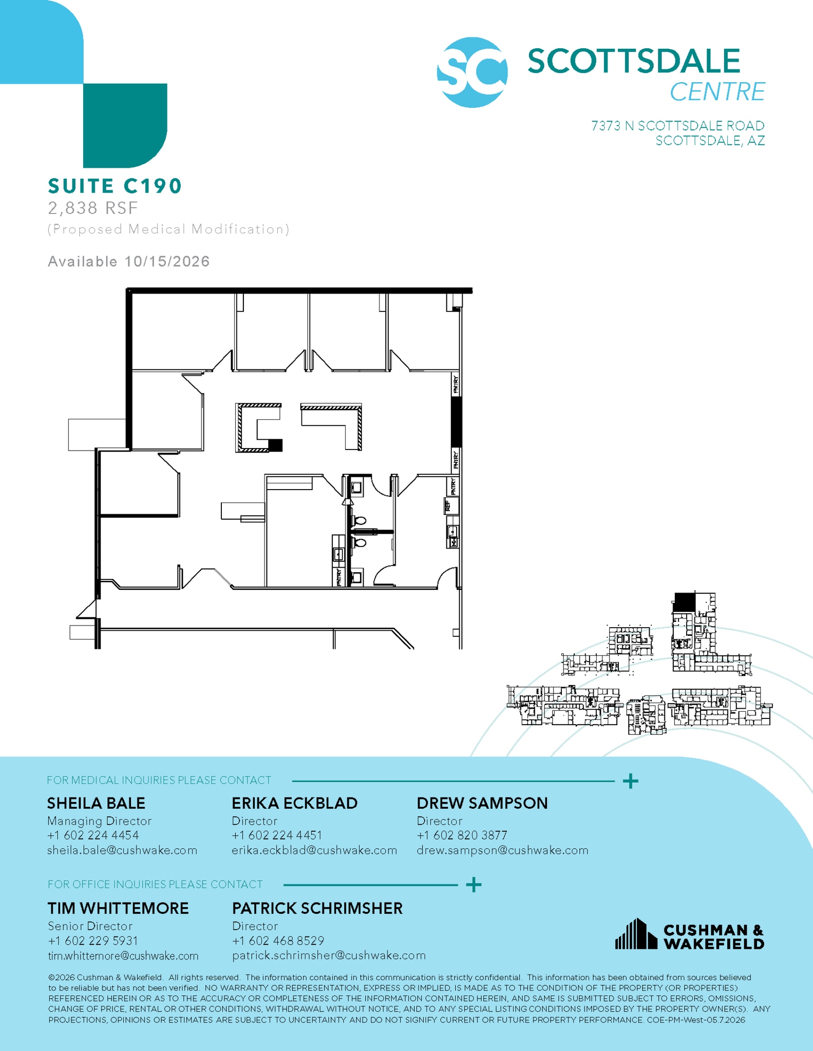 7373 N Scottsdale Rd, Scottsdale, AZ à louer Plan d’étage– Image 1 sur 1