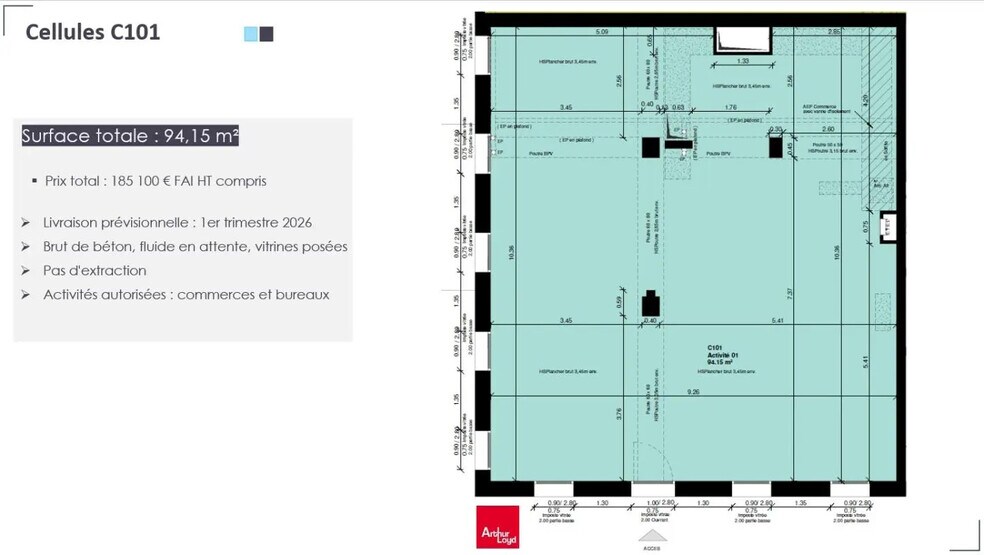 Bureau dans Fleury-sur-Orne à vendre - Photo de l’immeuble – Image 1 sur 2