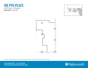 1 PPG Pl, Pittsburgh, PA à louer Plan de site– Image 1 sur 1