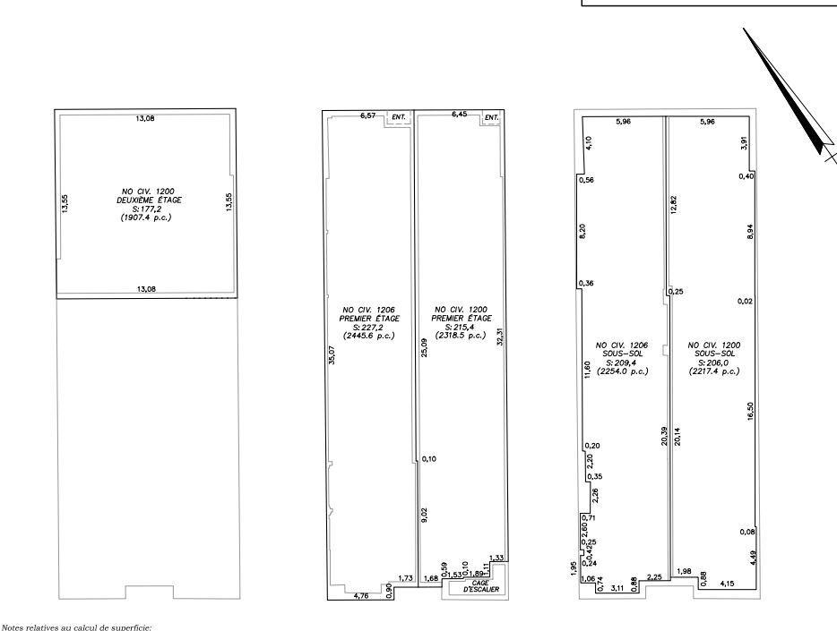 1200-1206 Rue Peel, Montréal, QC à louer Plan d’étage– Image 1 sur 1