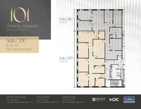 101 University Blvd, Denver, CO à louer Plan d’étage– Image 2 sur 2