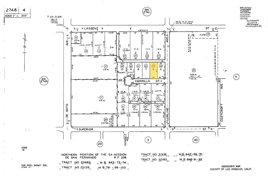20717 Marilla St, Chatsworth, CA à louer - Plan cadastral – Image 2 sur 2